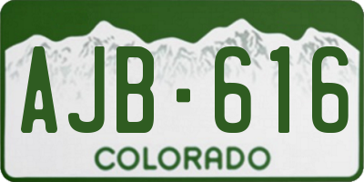 CO license plate AJB616