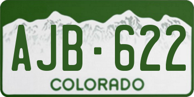 CO license plate AJB622