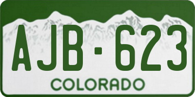 CO license plate AJB623