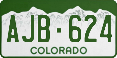 CO license plate AJB624