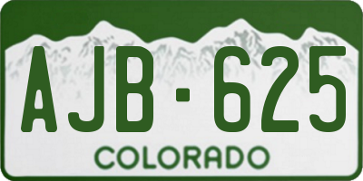 CO license plate AJB625