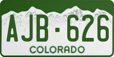 CO license plate AJB626