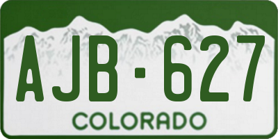 CO license plate AJB627