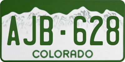CO license plate AJB628