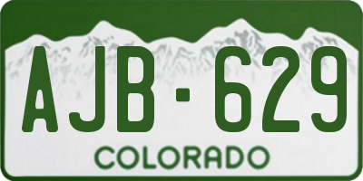 CO license plate AJB629