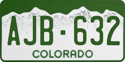 CO license plate AJB632