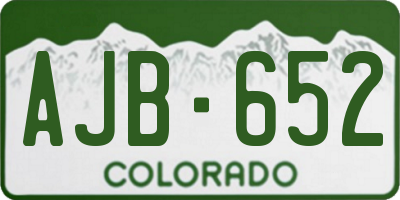 CO license plate AJB652
