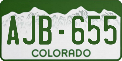 CO license plate AJB655