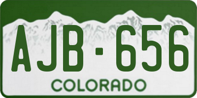 CO license plate AJB656