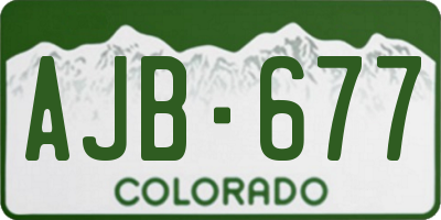 CO license plate AJB677
