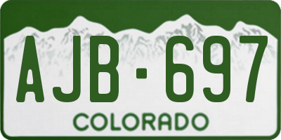 CO license plate AJB697