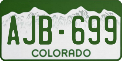 CO license plate AJB699