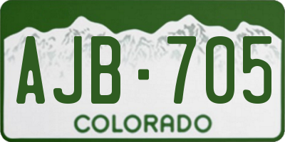 CO license plate AJB705