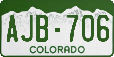 CO license plate AJB706