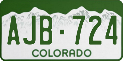 CO license plate AJB724