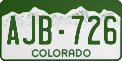 CO license plate AJB726