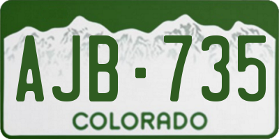 CO license plate AJB735