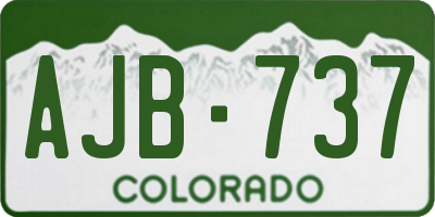 CO license plate AJB737