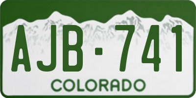 CO license plate AJB741
