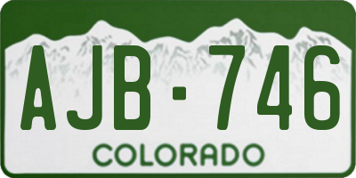 CO license plate AJB746