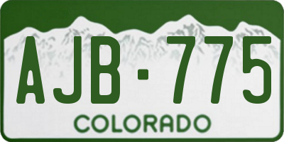 CO license plate AJB775