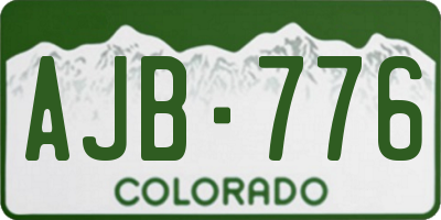 CO license plate AJB776