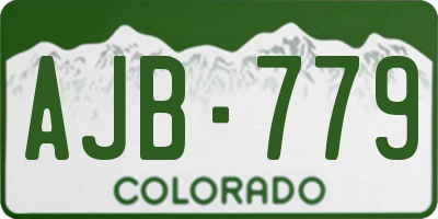 CO license plate AJB779