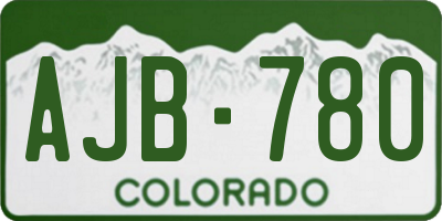 CO license plate AJB780