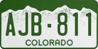 CO license plate AJB811