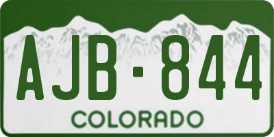CO license plate AJB844