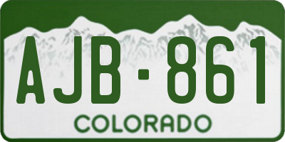 CO license plate AJB861