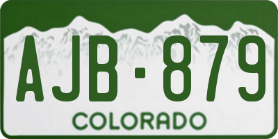 CO license plate AJB879