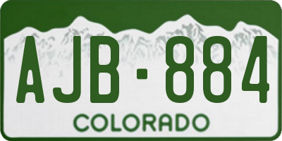 CO license plate AJB884