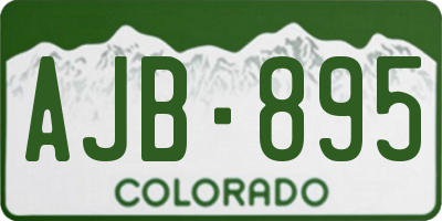 CO license plate AJB895