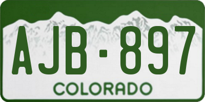 CO license plate AJB897
