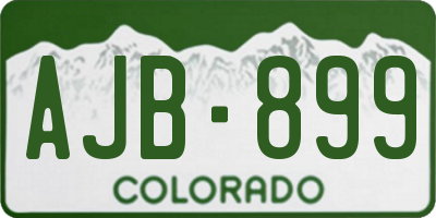 CO license plate AJB899