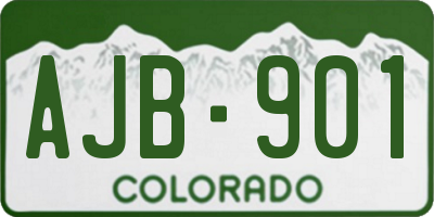 CO license plate AJB901