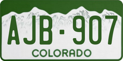 CO license plate AJB907