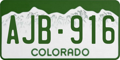 CO license plate AJB916
