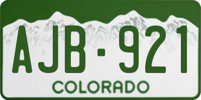 CO license plate AJB921