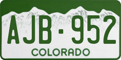 CO license plate AJB952