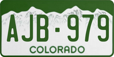 CO license plate AJB979