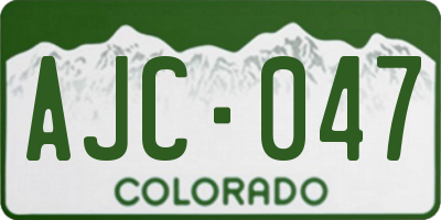 CO license plate AJC047