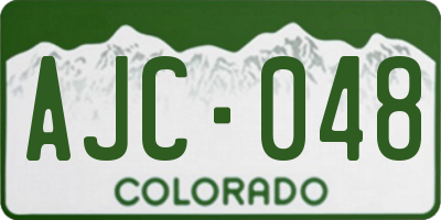 CO license plate AJC048