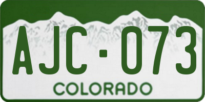 CO license plate AJC073