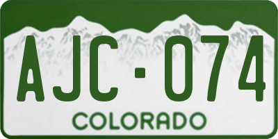 CO license plate AJC074