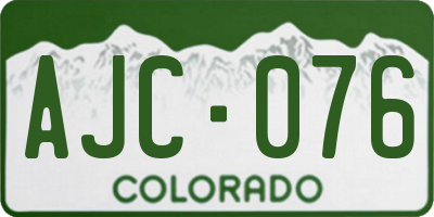 CO license plate AJC076
