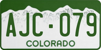 CO license plate AJC079