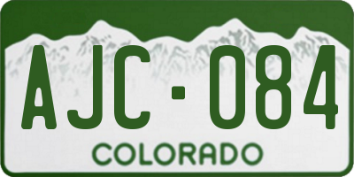 CO license plate AJC084