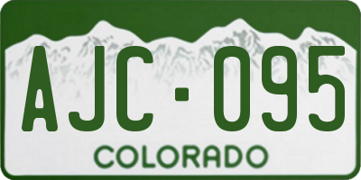 CO license plate AJC095
